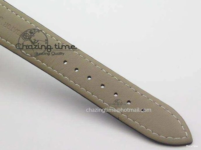 MiroTime 0114 Stylish Cellini Date YG White Stick Dial On Black Leather Strap A 3881